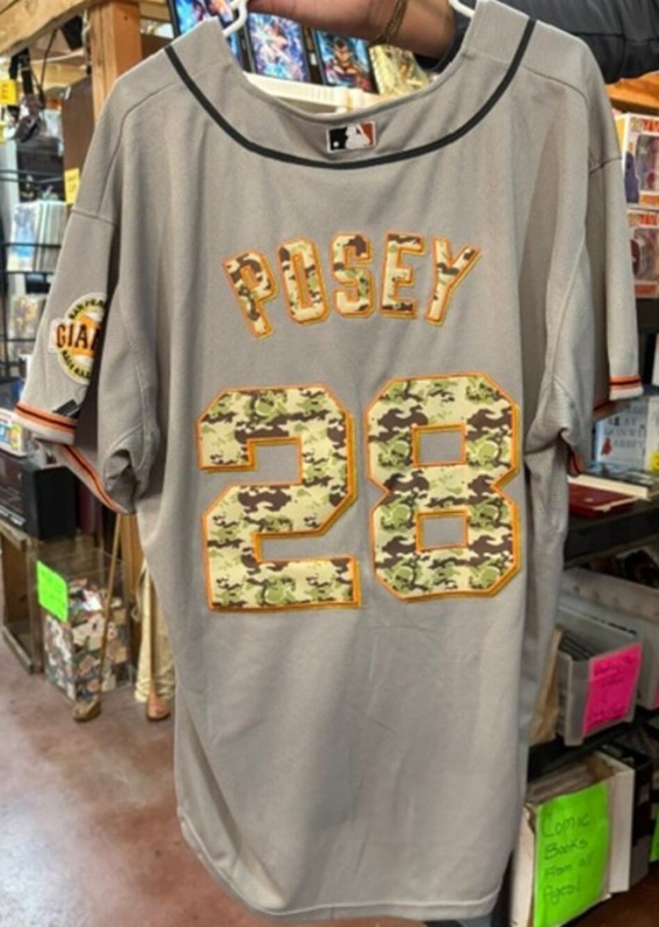 Buster Posey #28 San Francisco Giants Majestic Authentic Camo Jersey Size XL